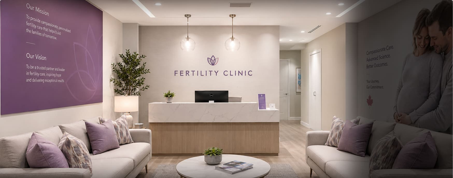 Fertility clinic reception and care environment