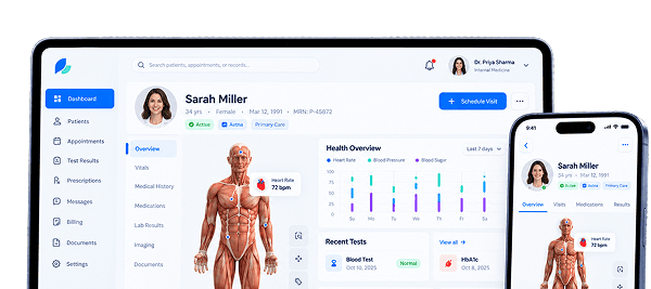 Desktop clinical platform with a companion phone