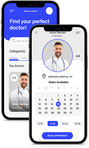 Example of a patient portal app and all the features that it provides to ease the journey of a patients while booking an appointment.